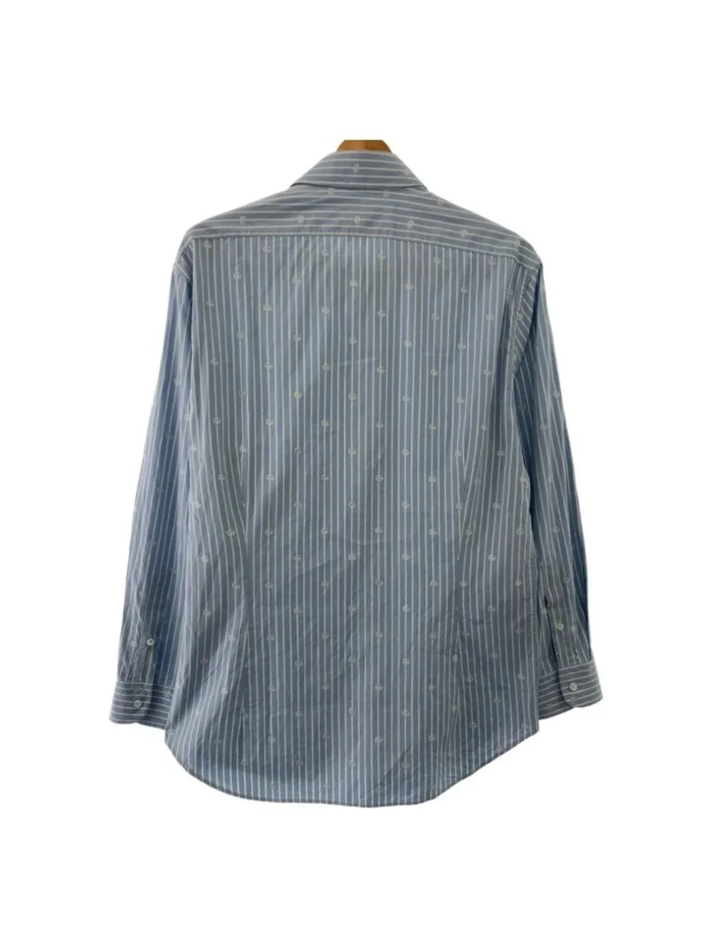 Gucci Lido Interlocking GG Stripe 42 Long Sleeve Shirt Dress Striped